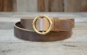 Wholesale Solid Brass Circle Buckle Belts