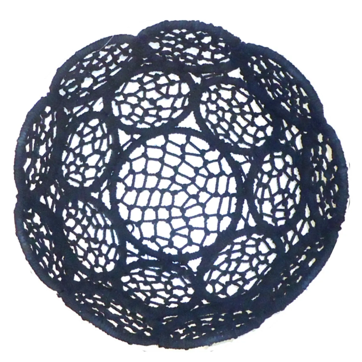Woven Jute Flower Basket - Black, Large