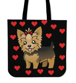 Yorkie Cotton Tote Bag