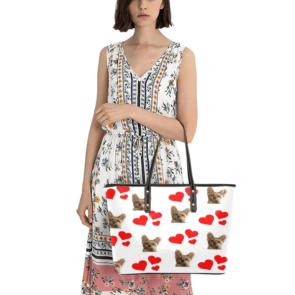 Yorkie Hearts Tote Bag